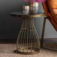 Gold Side Table with Glass Top  Gallery