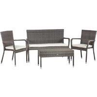 Winchester Rattan Outdoor Garden Patio 4 Seat Lounge Set