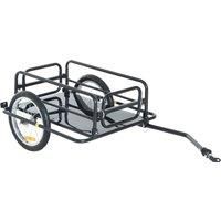 HOMCOM Bike Cargo Trailer in Steel Frame-Black