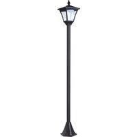 Outsunny Outdoor Garden Solar Post Lamp Sensor Dimmable LED Lantern Bollard Pathway 1.2M Tall Black