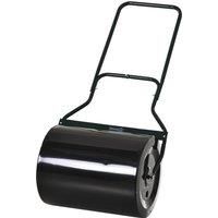 Outsunny £50cm Steel Garden Lawn Roller Push Pull w/ Fillable Cylinder Water Sand Plug Lawn Flatten Seed Sow Rolling Drum w/ Handle