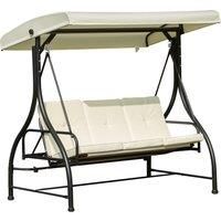 Outsunny 185L*125D*173H cm Swing ChairBeige/Black