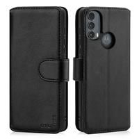 CHALK & HIDE - Real Leather Book Wallet Flip Case Cover E30 E40, Black