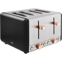 Tower 1800W Black and Rose Gold Cavaletto 4 Slice Toaster T20051RG -BRAND NEW