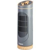 Tower T628000 Scandi Tower Fan with 2-Hour Timer, 3 Speeds, Automatic 14”, 30W,