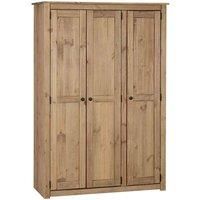 PANAMA NATURAL WAX PINE 3 DOOR WARDROBE