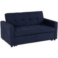 Astoria Sofa Bed Pull Forward Metal Action in Navy Blue Fabric