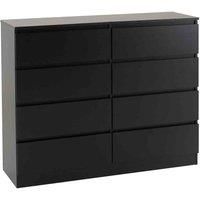 Seconique Malvern 8 Drawer Chest in Black