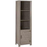 Seconique Zurich 1 Door Bookcase in Grey Wood Grain