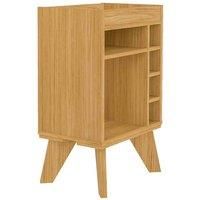 Naples Mini Bar Side Table Oak Effect Finish