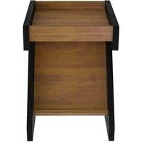 Seconique Naples Z Side Table in Black/Pine Effect