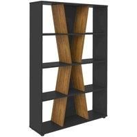 Seconique Naples Medium Bookcase in Black/Pine Effect