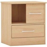 Seconique Nevada Sliding Door Bedside Sonoma Oak Effect