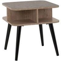 Seconique Side Table, Engineered Wood, Mid Oak Effect/Grey, W 500mm x D 500mm x H 520mm