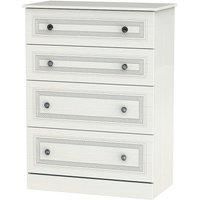 Otega 4Drawer Deep Chest of Drawers White