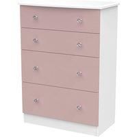 Tedesca 4-Drawer Deep Chest of Drawers - Pink