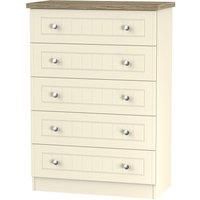 Wilcox 5Drawer Chest of Drawers  Cream Ash