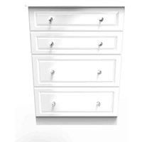 Stonehaven 4 Drawer Deep Chest - White