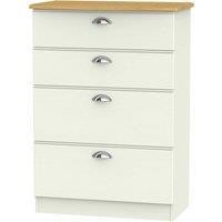 Tilly Ready Assembled 4 Drawer Deep Chest Cream