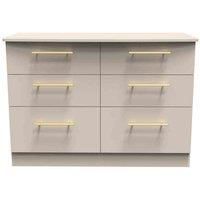 Ready Assembled Waltham 6 Drawer Midi Chest - Kashmir Matt