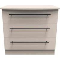 Welcome Furniture Ready Assembled Finsbury 3 Drawer Chest - Kashmir Matt