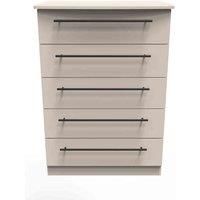 Ready Assembled Finsbury 5 Drawer Chest - Kashmir Matt