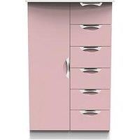 Swift Alva Ready Assembled 1 Door 5 Drawer Wardrobe