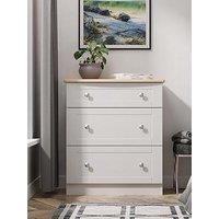 Welcome Furniture Ready Assembled New York 3 Drawer Deep Chest In Graphite