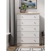 Welcome Furniture Ready Assembled New York 6 Drawer Midi Chest In Bardolino Oak