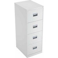 Talos Heavy Duty Steel Filing Cabinet, 40 kg Drawer Tolerance, White, 4