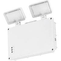 Aurora Indoor & Outdoor Non-Maintained Emergency Rectangular LED Twin Spot Bulkhead w/Self-Test White 5W 400lm (693JK)