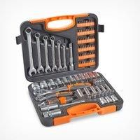 VonHaus Socket Set 104 Piece, Wrench Kit & Ratchet Driver With Case