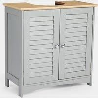 VonHaus Under Basin Sink Bathroom Storage Unit Cupboard Cabinet Grey Furniture