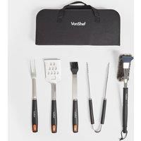 VonShef 5 -Piece BBQ Tools Set with Storage Case - Barbecue Accessories Kit