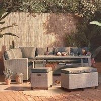 Rattan Garden Furniture Set, 9 Seater Outdoor Dining & Patio Sofa Set, VonHaus