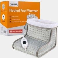 VonHaus Foot Warmer – Electric Heated Feet Heater – Fast Heat up, 6 Temperature Settings, Fleece Lining, Machine Washable, Auto Shut Off, Overheat Protection, for up to 12.5 Shoe Size, 2.15m Cable