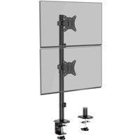 VonHaus Vertical Double Monitor Mount Stand for 13-32" Screens - Home or Office