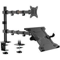 VonHaus Monitor Mount with Laptop Stand / Tablet Holder Shelf & Cable Management