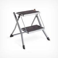 VonHaus 2-Step Steel Folding Stepstool. Two-Step Stool.