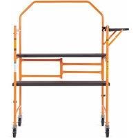 VonHaus Mobile Scaffold Platform - Mini Work Platform - Portable with Wheels for Easy Transport and Storage - Massive 225kg Capacity