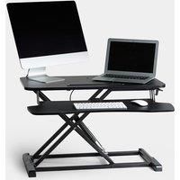 VonHaus Sit/Stand Rising Workstation - Gas Assisted - Black - Screen / Monitor