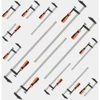 VonHaus 13pc F Clamp Set - 4 x 300mm x 50mm, 4 x 600mm x 80mm, 5 x 150mm x 50mm,