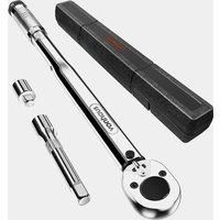 Torque Wrench - 1/2 Torque Wrench with 3/8 Reducer and Extension Bar - VonHaus