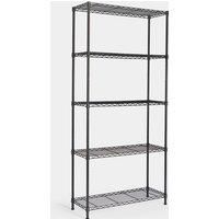 5 Tier Wire Shelving Unit Storage - 170cm x 80cm x 30cm Metal Shelves - VonHaus