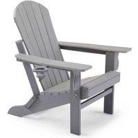 Folding Adirondack Chair, Waterproof HDPE Garden Chair, VonHaus