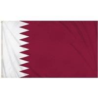 SHATCHI Large 5 x 3FT (150x90Cm) Qatar National Flag Qatari Polyester Fabric Brass Eyelets for FIFA World Cup Football Rugby Sports Supporter, Maroon,White