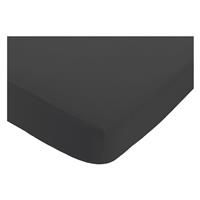 Habitat Washed Plain Charcoal Fitted Sheet - Superking