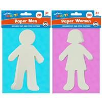 40 Paper People Cut Outs for Kids Arts and Crafts | 20 Boys and 20 Girls | Paper Dolls | Includes Free Cut Out and Stick Clothing