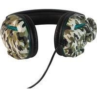 Vybe Camo Wired Gaming Headset with LED Lights - Jungle Green