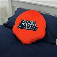 Character World Nintendo Super Mario Official Shaped Cushion | Stack Design Mario Head Face Design 40x36cm Red Cushion Pillow | Perfect for the Bedroom or on the Sofa